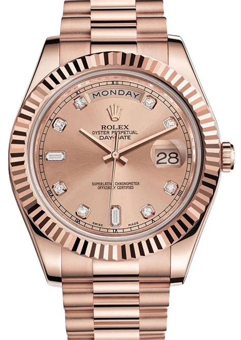 rolex day date pink gold